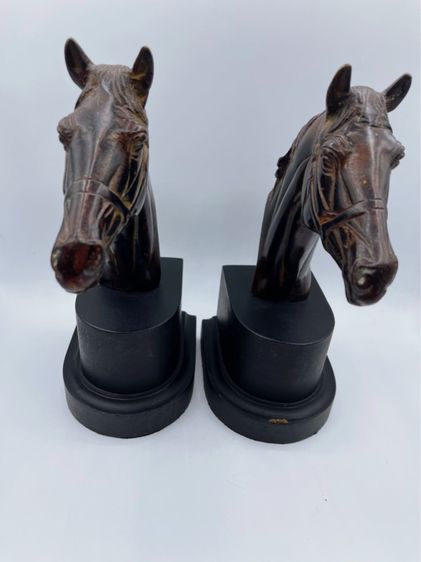 ที่กั้นหนังสือ หัวม้าคู่ ทองเหลือง รูปที่ 3