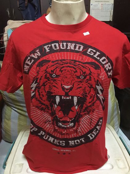 อื่นๆ เสื้อทีเชิ้ต แดง แขนสั้น เสื้อทัวร์คอนเสิร์ต American Pop Punk New Found Glory Live in Bangkok 