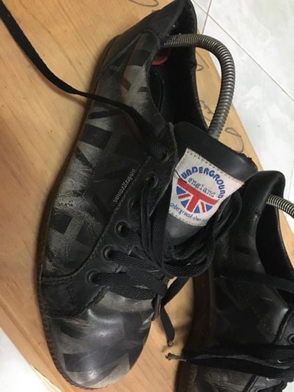 อื่นๆ รองเท้าผ้าใบ หนังแท้ UK 7 | EU 40 2/3 | US 7.5 ดำ ขายรองเท้า Underground Skate Shoes Made in England