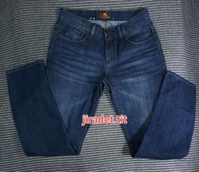 Mc jeans กางเกงยีนส์ทรงขาตรง สียีนส์ขนาดเอวกลาง เอว 31 ความยาว 30 สะโพก 39.5 สีอ่อนฟอกขัด เดินด้วยด้ายสีทอง สินค้าใหม่ (Original)  รูปที่ 10