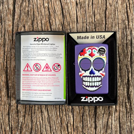 Zippo 49859 Sugar Skull Design รูปที่ 1
