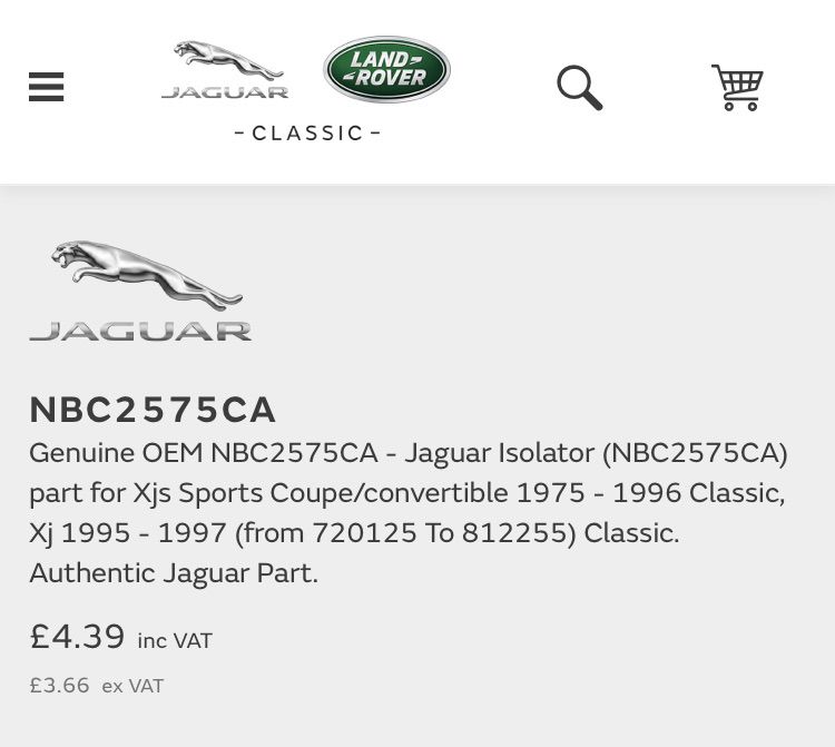 อะไหล่ ซีลยาง Jaguar X300 URO Engine Valve Cover Washer Seal Part no. NBC2575CA รูปที่ 5