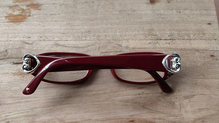 Brighton Balbao Heart eyeglasses size 49-18-140 mm Burgundy Frame กรอบแว่นตาของแท้มือสอง เอาไปเปลี่ยนเลนส์ตามสะดวกครับ สีแดงเบอร์กันดี้ ขาเป รูปที่ 10