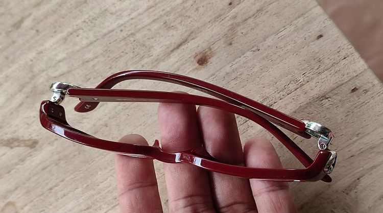 Brighton Balbao Heart eyeglasses size 49-18-140 mm Burgundy Frame กรอบแว่นตาของแท้มือสอง เอาไปเปลี่ยนเลนส์ตามสะดวกครับ สีแดงเบอร์กันดี้ ขาเป รูปที่ 6