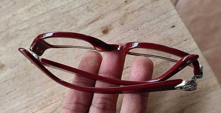 Brighton Balbao Heart eyeglasses size 49-18-140 mm Burgundy Frame กรอบแว่นตาของแท้มือสอง เอาไปเปลี่ยนเลนส์ตามสะดวกครับ สีแดงเบอร์กันดี้ ขาเป รูปที่ 4