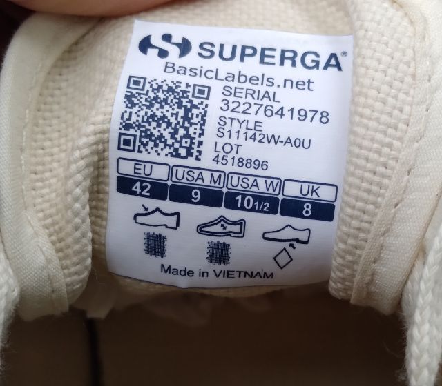 รองเท้าผ้าใบ superga ของแท้ สีเบจ รูปที่ 8