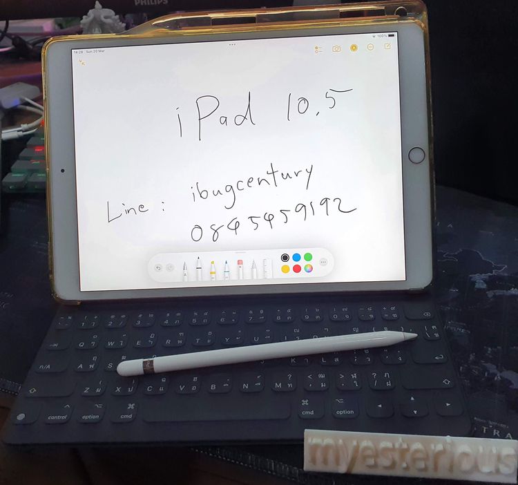 หาแลก หรือ ขาย iPad Pro 10.5 ไส่ซิมได้ 64g จอ 120hz มีเคส apple keyboard + apple pencil รูปที่ 2
