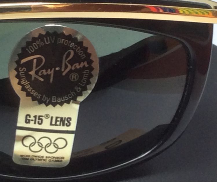 ray ban USA Olympian II ขอบทองตัดดำ สวยใส่ได้ทั้งหญิงชาย ขาตรง แนวสปอร์ตใส่ออกกำลังกายได้ รูปที่ 4