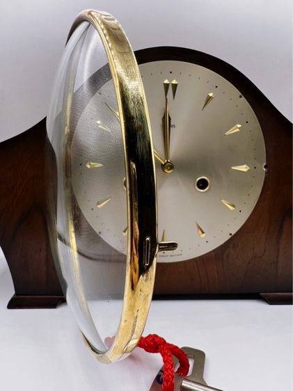 VINTAGE SMITHS AMBERLEY FLOATING BALANCE STRIKING MANTEL CLOCK   Made in Great Britain   รูปที่ 4