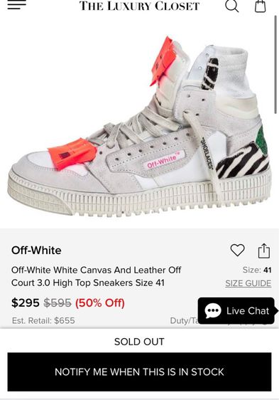Off-White  3.0  Size 40 รูปที่ 10