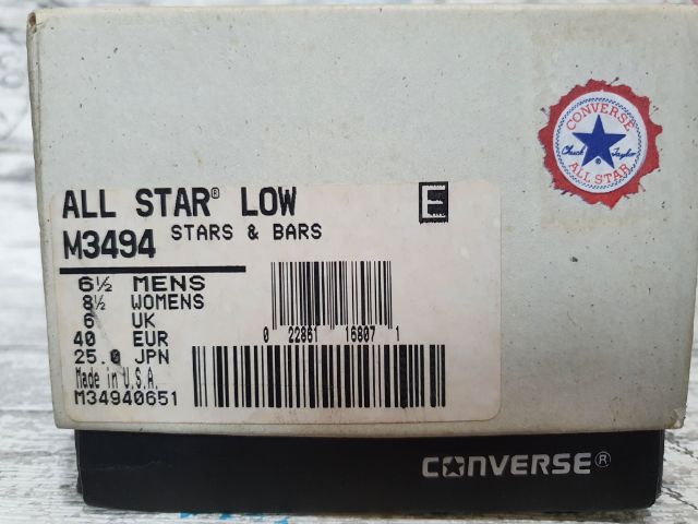 Converse Star and Bar ผลิต USA Size 6.5us ยาว 26 Cm รูปที่ 7