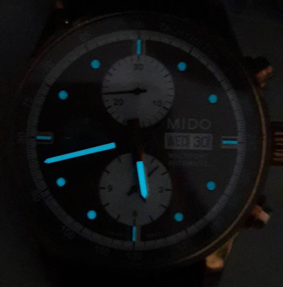 นาฬิกาสวิสโครโนกราฟจับเวลา 3วง MIDO รุ่น Multifort สีทอง Rose Gold PVD รูปที่ 5