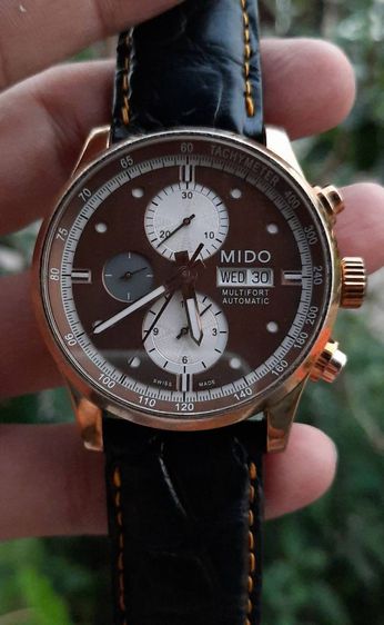 นาฬิกาสวิสโครโนกราฟจับเวลา 3วง MIDO รุ่น Multifort สีทอง Rose Gold PVD รูปที่ 4