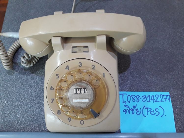 ขายโทรศัพท์บ้านโบราณแบบหมุนใช้งานได้ปกติยี่ห้อ ITTสภาพสวย อายุการใช้งานนานกว่า 40ปี รูปที่ 2