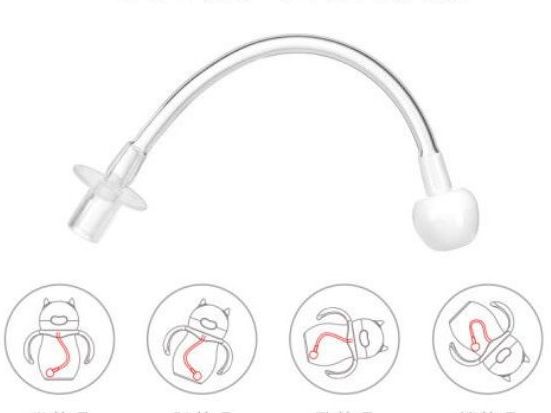  gb เด็กดี ขวดนม แก้วหลอดดูด320ml ถ้วยน้ำเด็กด้วยลูกปัดทองแดงและจับ(Angel Demon Image Series) รูปที่ 3