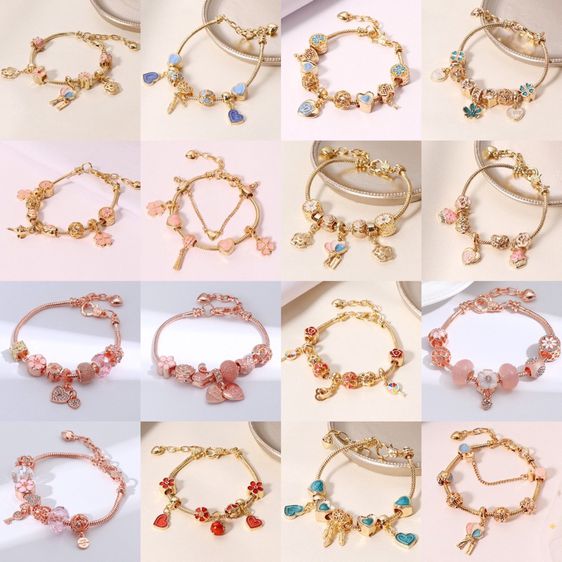  กำไลพร้อมชาร์ม ลายหวานมากๆ สายปรับขนาดได้ ตัวกำไลสามารถถอดชาร์มได้ รูปที่ 6