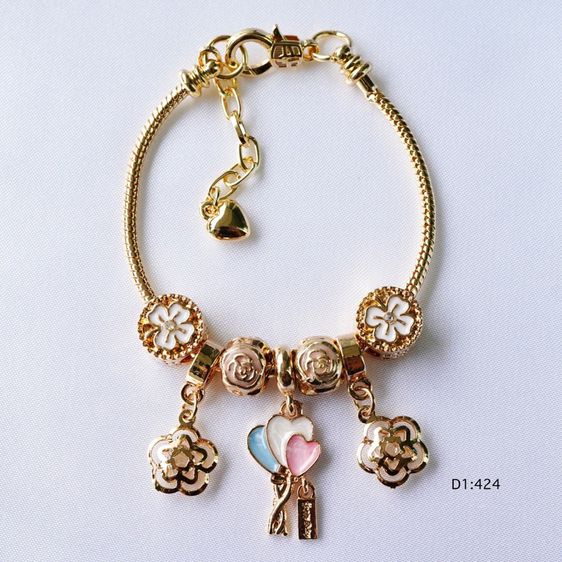  กำไลพร้อมชาร์ม ลายหวานมากๆ สายปรับขนาดได้ ตัวกำไลสามารถถอดชาร์มได้ รูปที่ 11