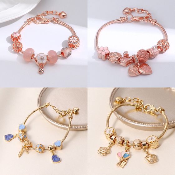  กำไลพร้อมชาร์ม ลายหวานมากๆ สายปรับขนาดได้ ตัวกำไลสามารถถอดชาร์มได้ รูปที่ 3