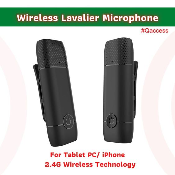 Microphone Wireless MK-9 ไมค์ไลฟ์สดไร้สาย ไมค์หนีบปกเสื้อ สำหรับต่อโทรศัพท์ไลฟ์สด รูปที่ 1