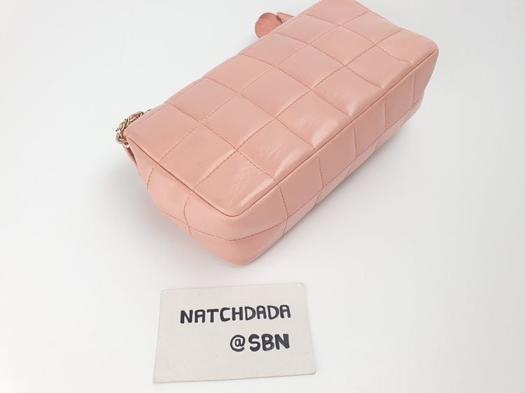 USED CHANEL MINI PINK CAMELLIA LAMBSKIN GHW รูปที่ 10