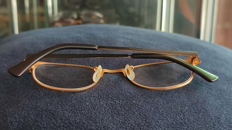 Ray-Ban RB 6317 28323  size 49-20 140 mm Black Gold Eyeglasses  Frame Only กรอบแว่นตาของแท้มือสอง เอาไปเปลี่ยนเลนส์ตามสะดวก ของใหม่ตอนเปิดตั รูปที่ 8