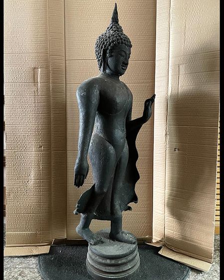 พระบูชาปางลีลา สูง 41 นิ้ว พระบ้านเก่าเก็บ รูปที่ 18