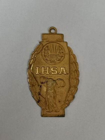 (บ.299) เหรียญนอกสีทองเก่า ปี 1972 IHSA 