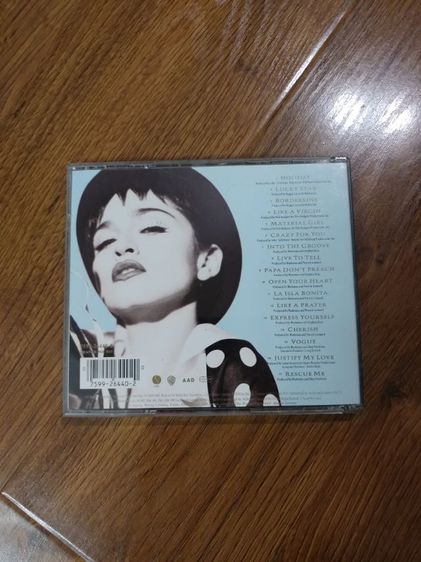 ขายซีดีเพลงสากล MADONNA อัลบั้มชุด THE IMMACULATE COLLECTION แผ่นลิขสิทธิ์แท้ Made in Germany สวย สภาพดี รูปที่ 9