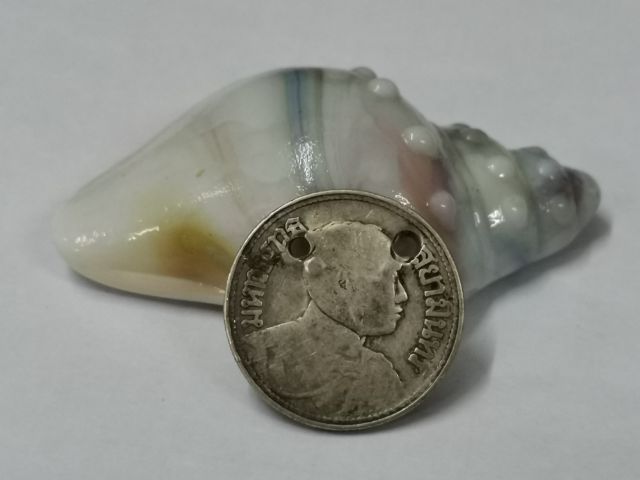 (บ.304) เหรียญเงิน 2 สลึง รัชกาลที่ 6 หลังช้างสามเศียร ปี 2458 รูปที่ 5