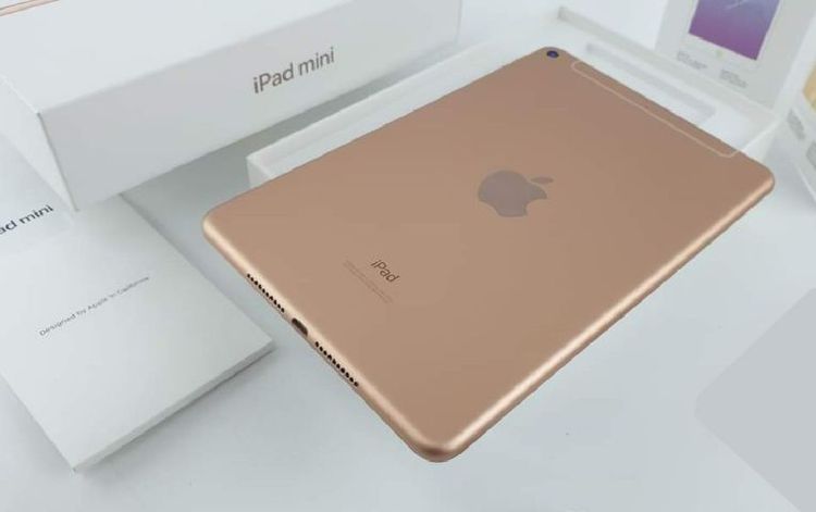 iPad Mini5 256G Cellularศูนย์ไทยรุ่นใส่ซิมได้ สีทองสภาพนางฟ้า อุปกรณ์ครบกล่อง พร้อมแถมเคสปิดหน้าCover Caseให้ฟรี ติดกระจกหน้าจอเรียบร้อย รูปที่ 1