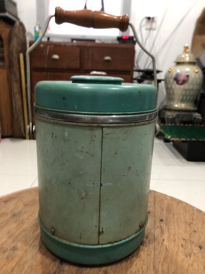 กระติกนํ้าแข็ง.ปรอทแก้ว.เก่าเก็บสวยตรา.LION.โบราณ รูปที่ 2