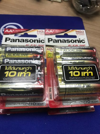ถ่าน Panasonic อัลคาไลน์ AA (2A) Pack 8 ก้อน Lot ใหม่ หมดอายุ 02-2030ของแท้  