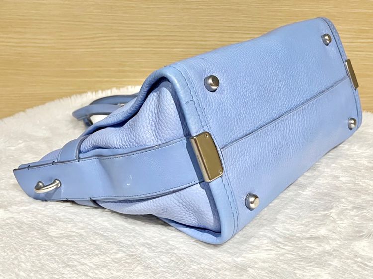 กระเป๋าถือ Coach swagger สีฟ้า ของแท้ รูปที่ 7