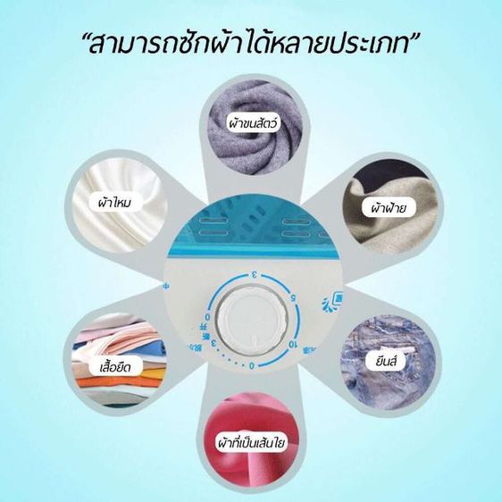 0เครื่องซักผ้ามินิฝาบน ขนาด 4.5 Kg ฟังก์ชั่น 2 In 1 ซักและปั่นแห้งในตัวเดียวกัน ประหยัดน้ำและพลังงาน เครื่องซักผ้าพกพา รูปที่ 10