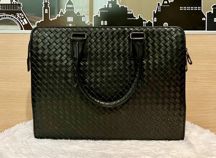 กระเป๋าถือ Bottega veneta briefcase ทรงทำงาน ใส่เอกสาร โน๊ตบุ๊ค สไตล์วินเทจ รูปที่ 2