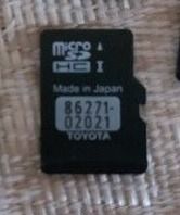 Micro SD Card TOYOTA ของแท้ศูนย์ จอ NAVIGATOR รถ Fortuner Revo Altis รูปที่ 1