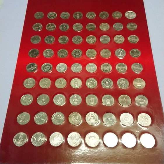เหรียญ 20 บาท นิเกิล ครบชุดวาระ 72 วาระ ไม่ผ่านใช้ บรรจุแผงเหรียญ สีแดง รูปที่ 2
