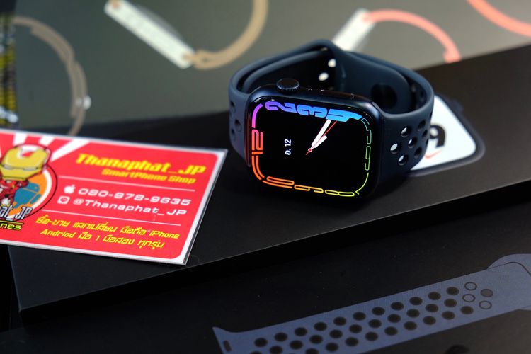 Apple Watch S7 Nike (GPS) 45mm สีดำ ⚫ประกัน23-12-65 สวยไร้รอย แบต100 ครบกล่อง เครื่องศูนย์TH รูปที่ 5