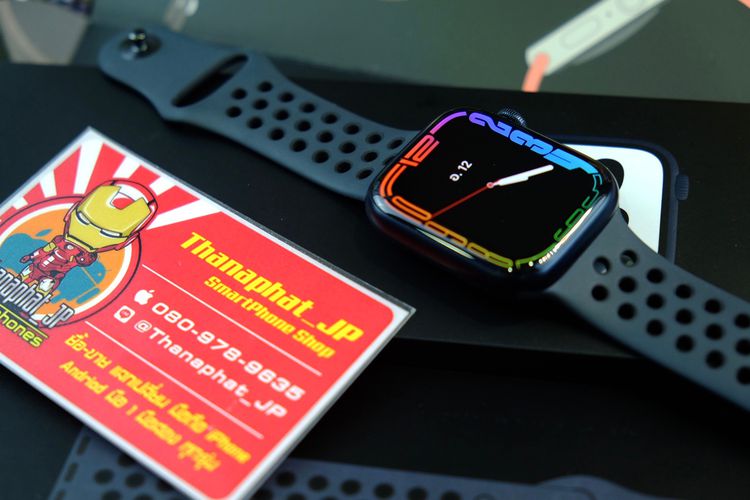 Apple Watch S7 Nike (GPS) 45mm สีดำ ⚫ประกัน23-12-65 สวยไร้รอย แบต100 ครบกล่อง เครื่องศูนย์TH รูปที่ 12