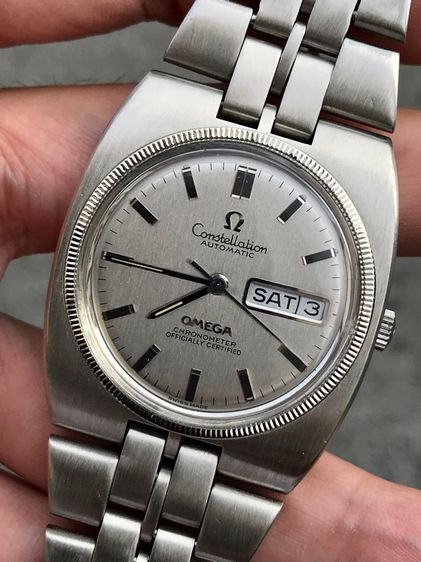 ขาย นาฬิกาผู้ชาย Omega constellation ระบบ Automatic ขอบทองคำขาว 18K รูปที่ 3
