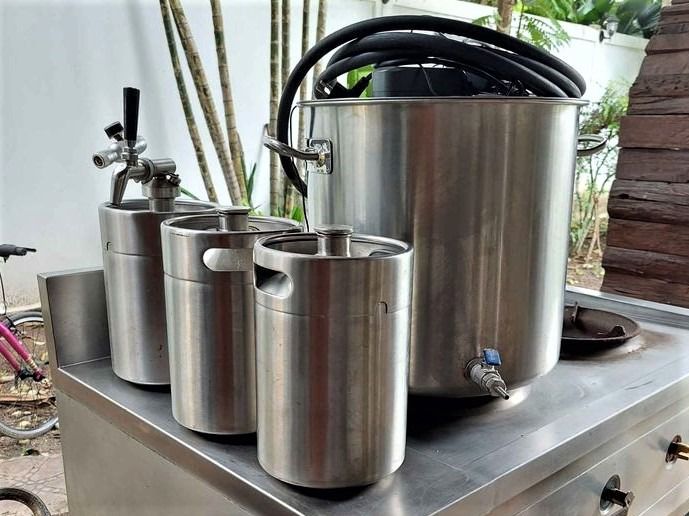 Home beer Brewery with SS gas stove รูปที่ 2