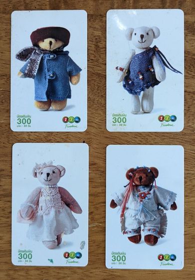 บัตร 12CALL ตุ๊กตาหมี Teddy bear 4ใบ + พวงกุญแจหมี Teddy bear ( รวม 5 รายการ ) รูปที่ 3