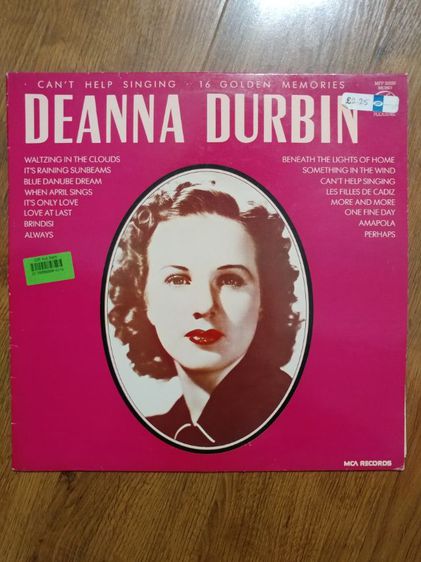 ขายแผ่นเสียงเพลงสากล DEANNA DURBIN อัลบั้มชุด CAN'T HELP SINGING 16 Golden Memories แผ่นลิขสิทธิ์ MCA RECORDS แท้ สวย สภาพดี รูปที่ 1
