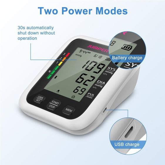 🔔ส่งฟรี🔔 Jumper เครื่องวัดความดันโลหิต รุ่น JPD-HA100 Blood Pressure Monitor Model HA100 รูปที่ 6