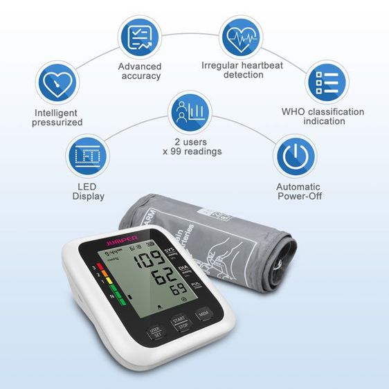 🔔ส่งฟรี🔔 Jumper เครื่องวัดความดันโลหิต รุ่น JPD-HA100 Blood Pressure Monitor Model HA100 รูปที่ 8