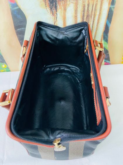 FENDI ทรงหมอน Pequin Hand Bag Khaki Black Brown  รูปที่ 11