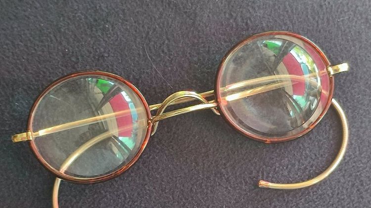 1930 Art Deco Antique Gold 14 K Faux Tortoise Shell Spectacles Glasses made in England แว่นโบราณ อายุร่วม 100 ปี ผลิตที่อังกฤษ ใน ช่วง คศ 19 รูปที่ 11