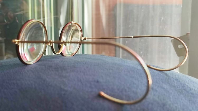 1930 Art Deco Antique Gold 14 K Faux Tortoise Shell Spectacles Glasses made in England แว่นโบราณ อายุร่วม 100 ปี ผลิตที่อังกฤษ ใน ช่วง คศ 19 รูปที่ 10