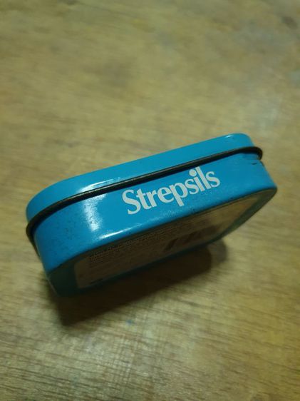 กล่องเหล็กสังกะสี Strepsils (สเตร็ปซิล) รุ่นเก่า สีฟ้าอ่อน ปี 1998 ใบที่ 2 รูปที่ 7