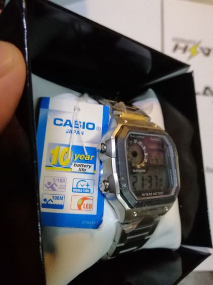 Casio World Time แบตเตอรี่10ปี กันน้ำ100ม รูปที่ 4